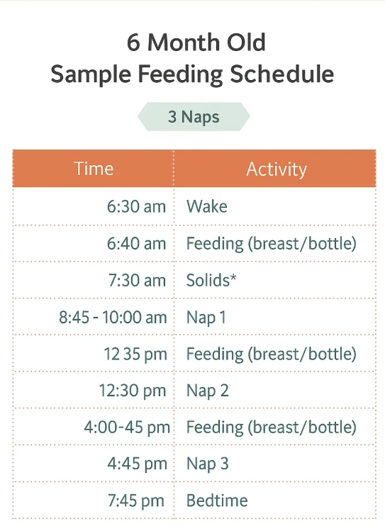 Sample Daily Routine for a Six-Month-Old